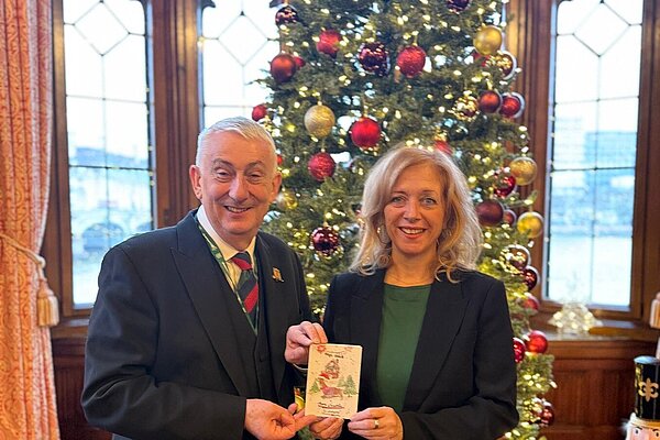 Liz with Speaker Lindsay Hoyle