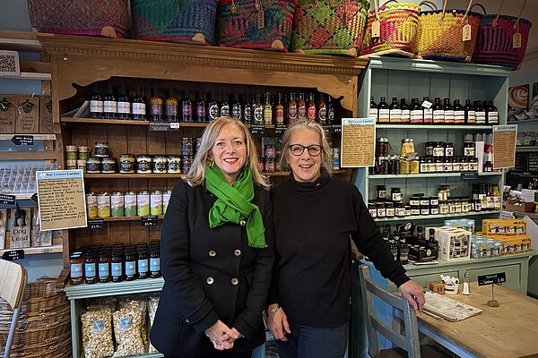 Liz with small business owner